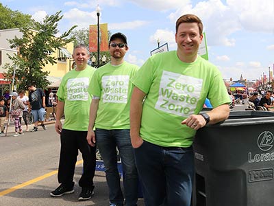 RF employees volunteer in the Zero Waste Zone